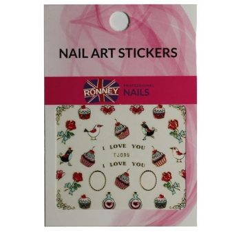 RONNEY - Naklejki wodne na paznokcie NAILART